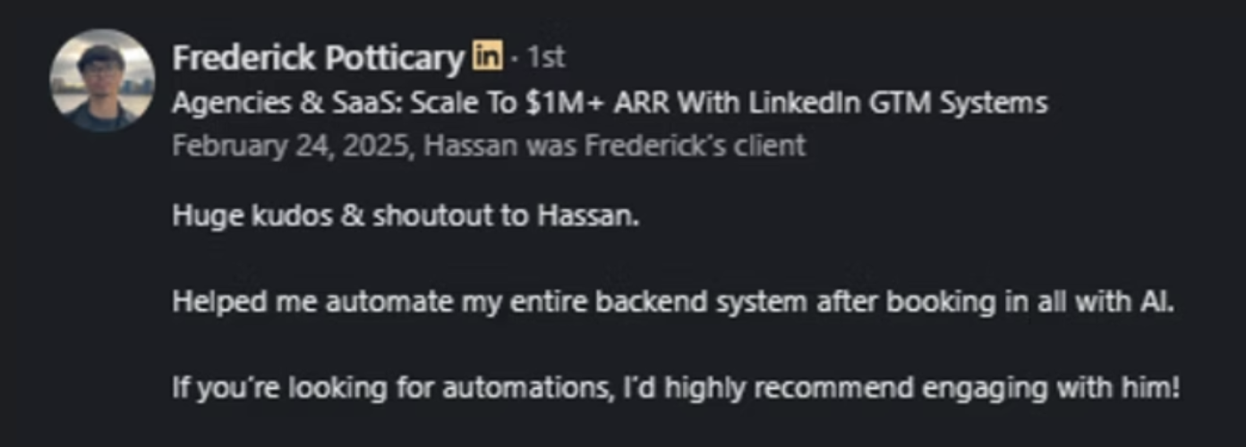 Client Testimonial 1